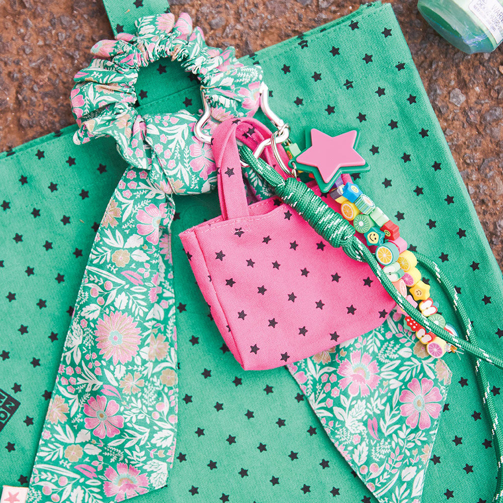Bonton Child Grigri Tote Bag Key Ring Pink Blush