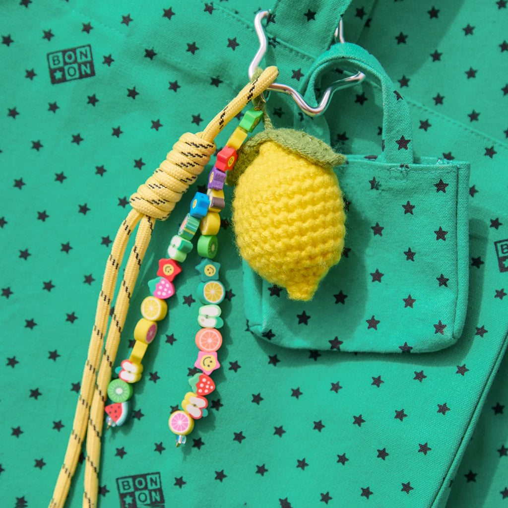 Bonton Child Grigri Tote Bag Key Ring Lemon Green