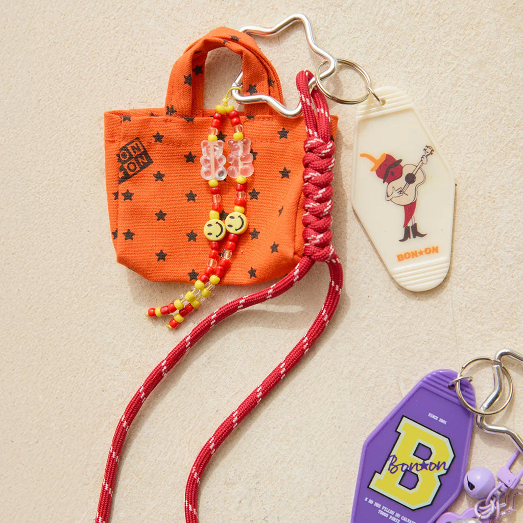 Bonton Child Grigri Tote Bag Key Ring Bright Orange