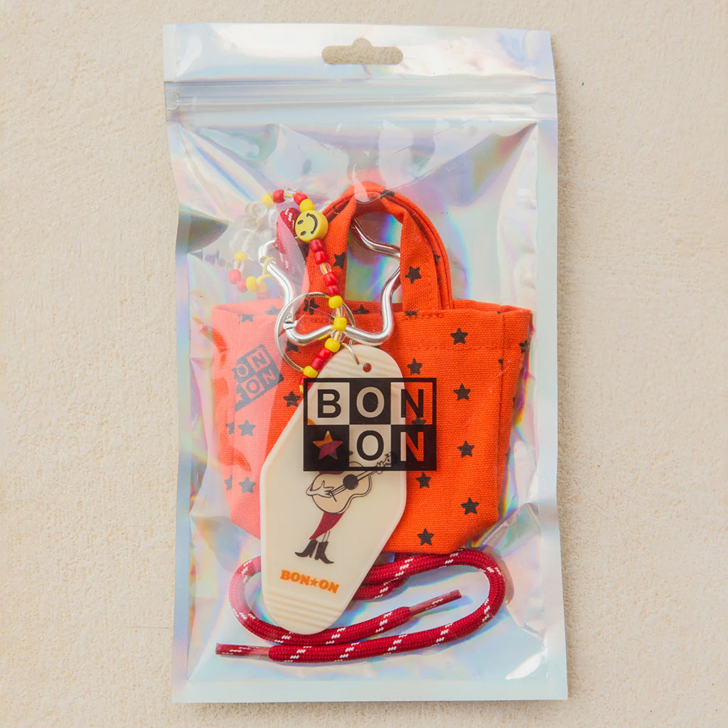 Bonton Child Grigri Tote Bag Key Ring Bright Orange
