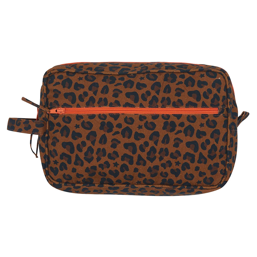 Bonton Child Toiletry Bag Leopard Print Brown