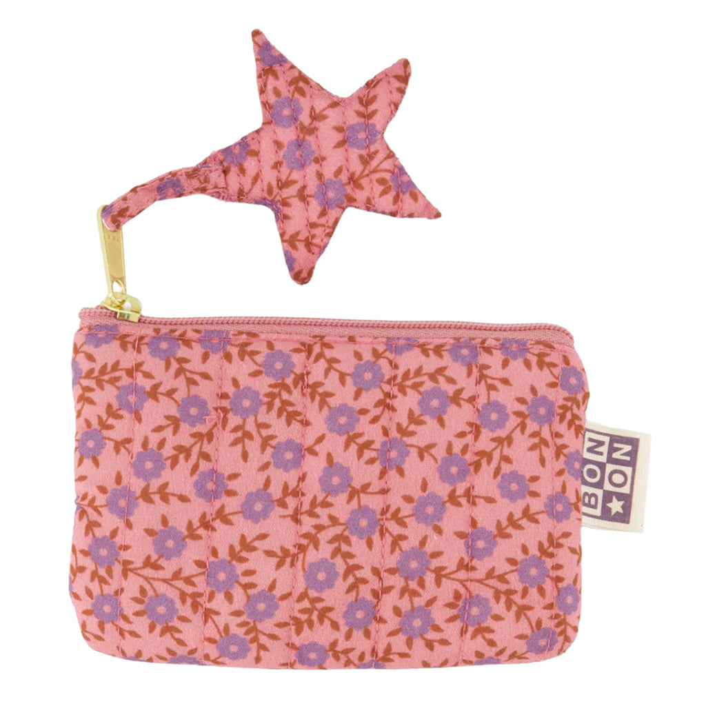 Bonton Child Mini Clutch Bag Ivy Foulfleur Purple Floral Print