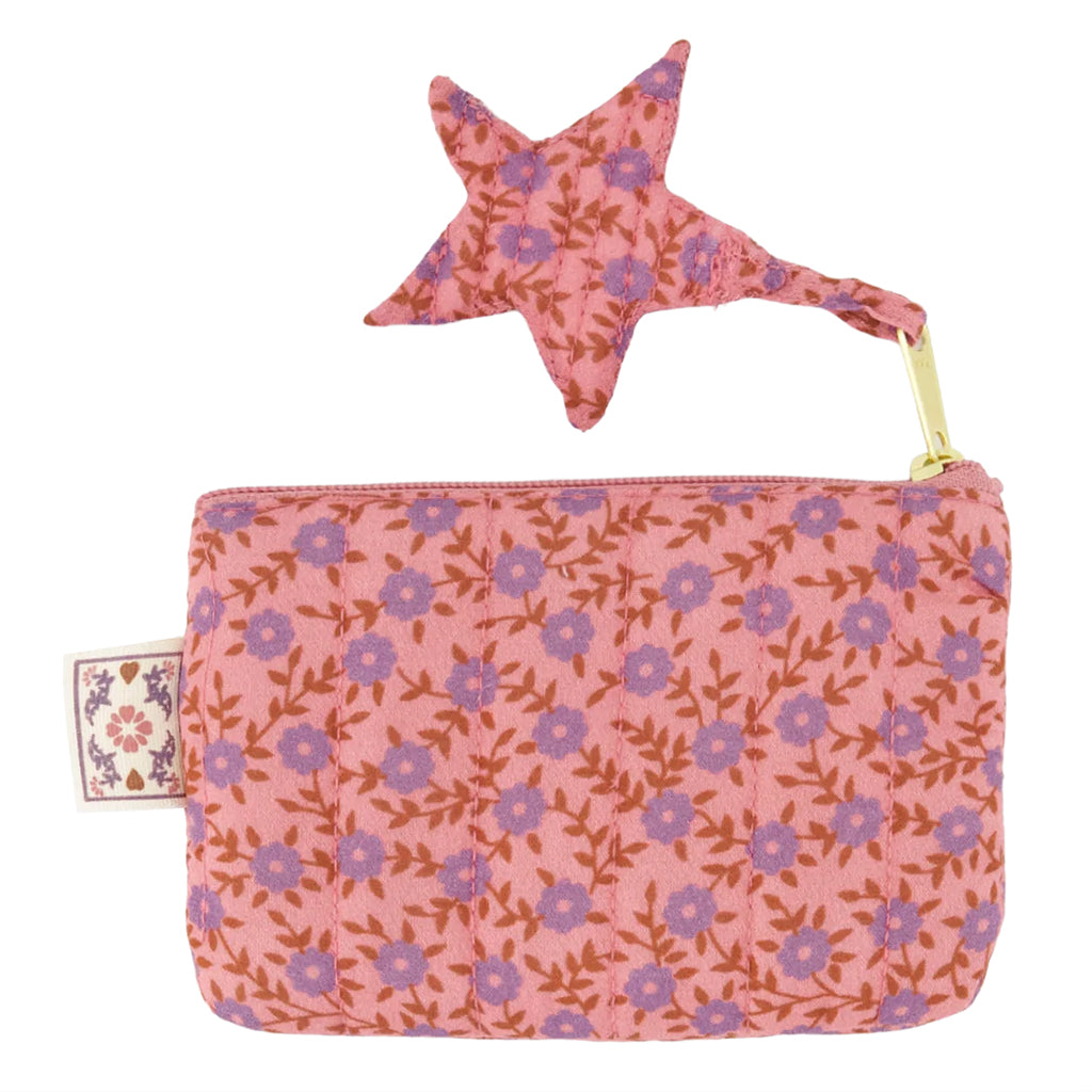 Bonton Child Mini Clutch Bag Ivy Foulfleur Purple Floral Print