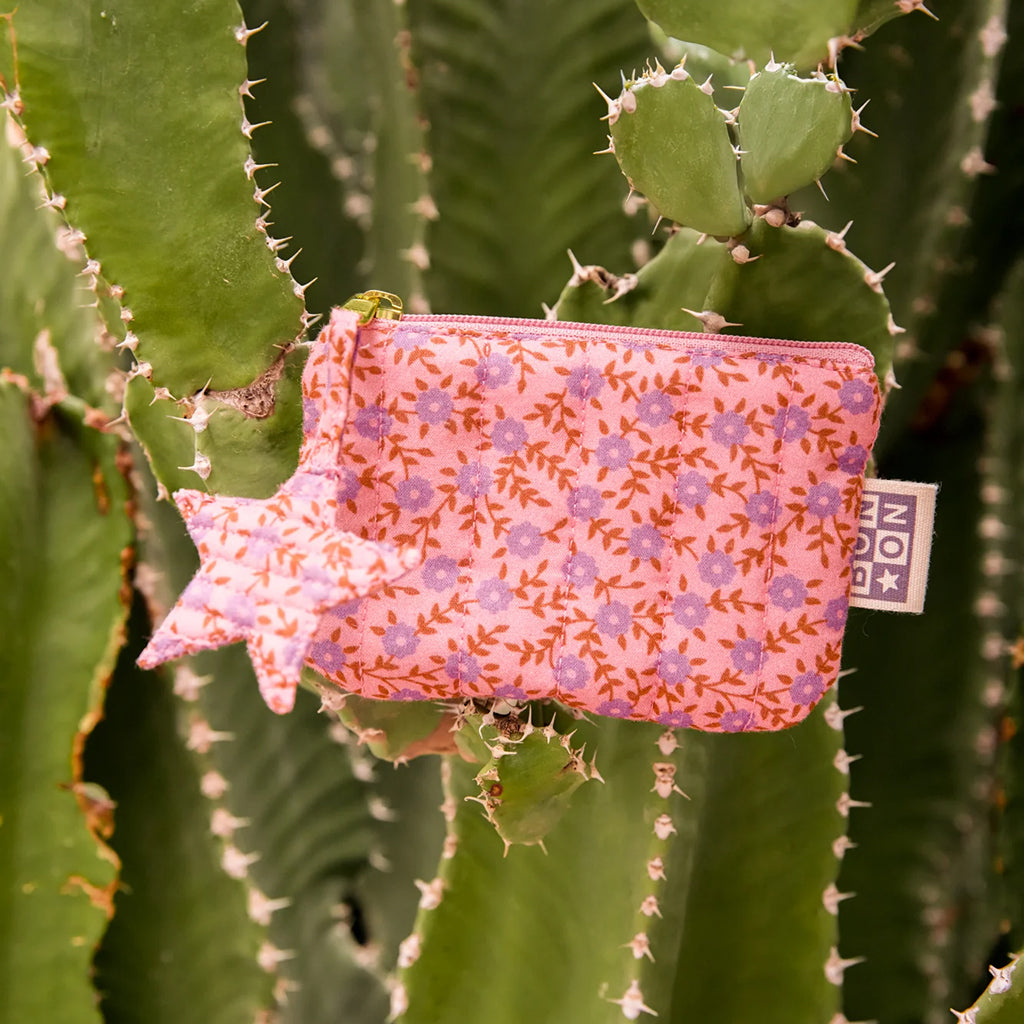 Bonton Child Mini Clutch Bag Ivy Foulfleur Purple Floral Print