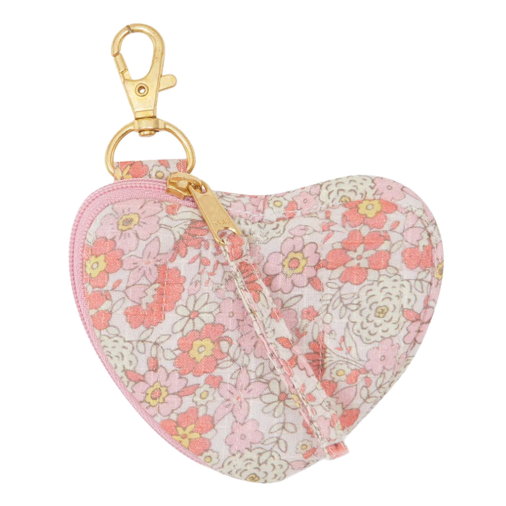 Bonton Child Heart Keychain Fleur Vintage Pink