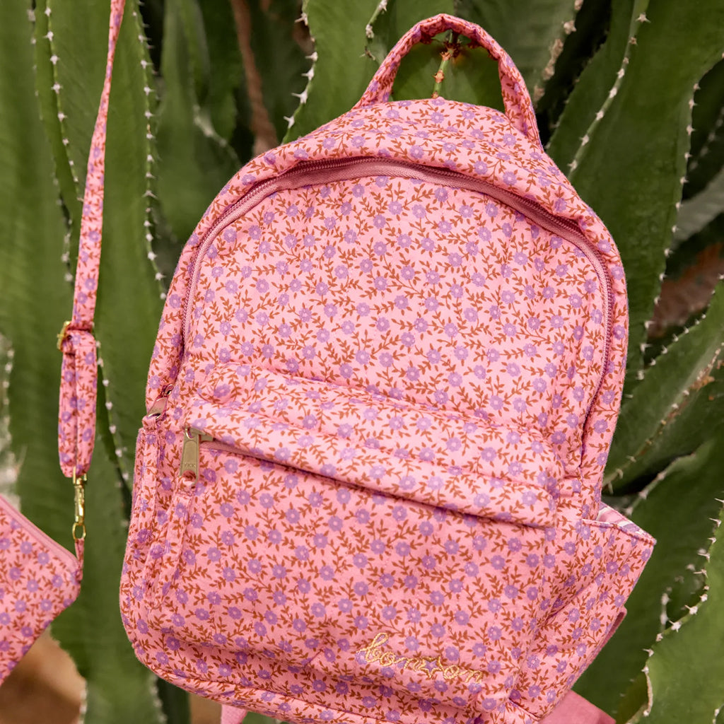 Bonton Child Backpack Foulfleur Purple Floral Print