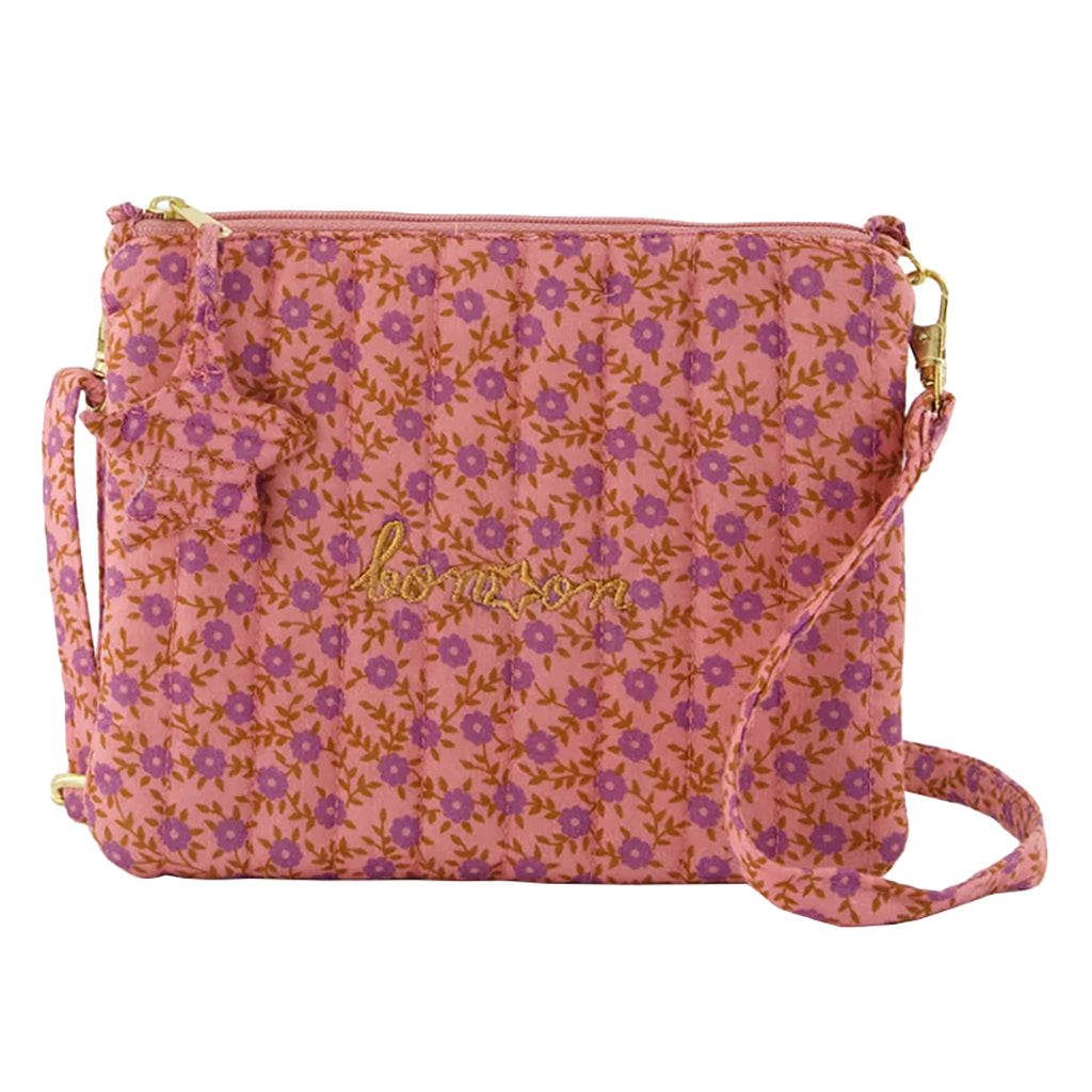 Bonton Child Telma Shoulder Bag Foulfleur Purple Floral Print