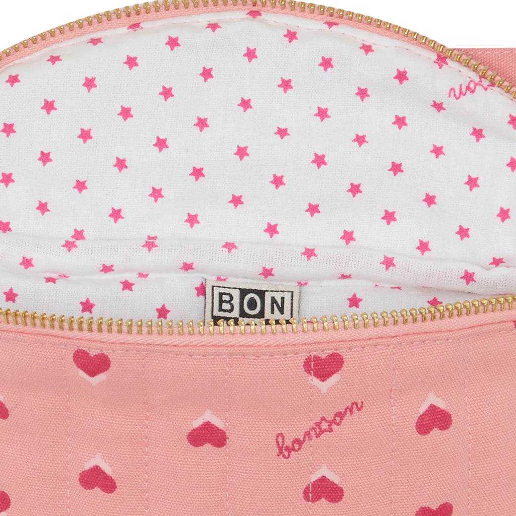Bonton Child Bum Bag Blossom Hearts Print Pink
