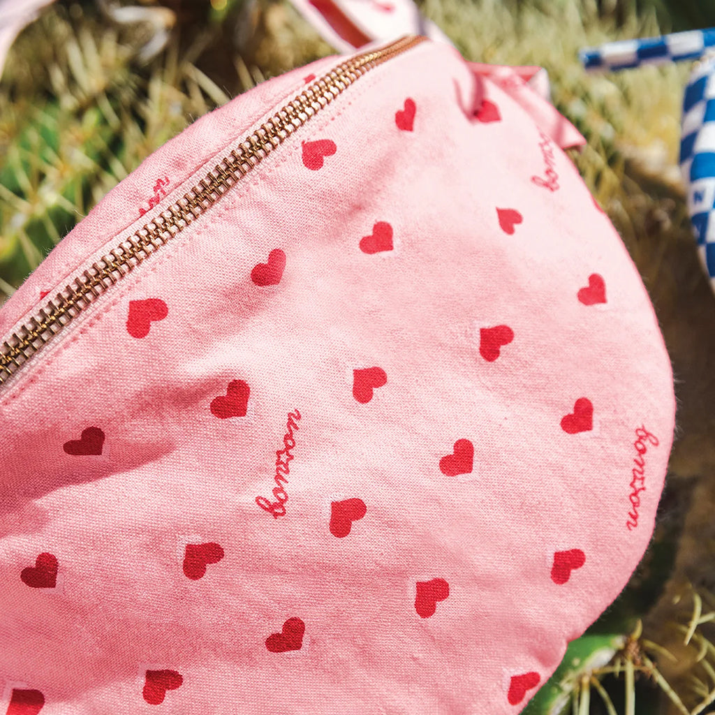 Bonton Child Bum Bag Blossom Hearts Print Pink