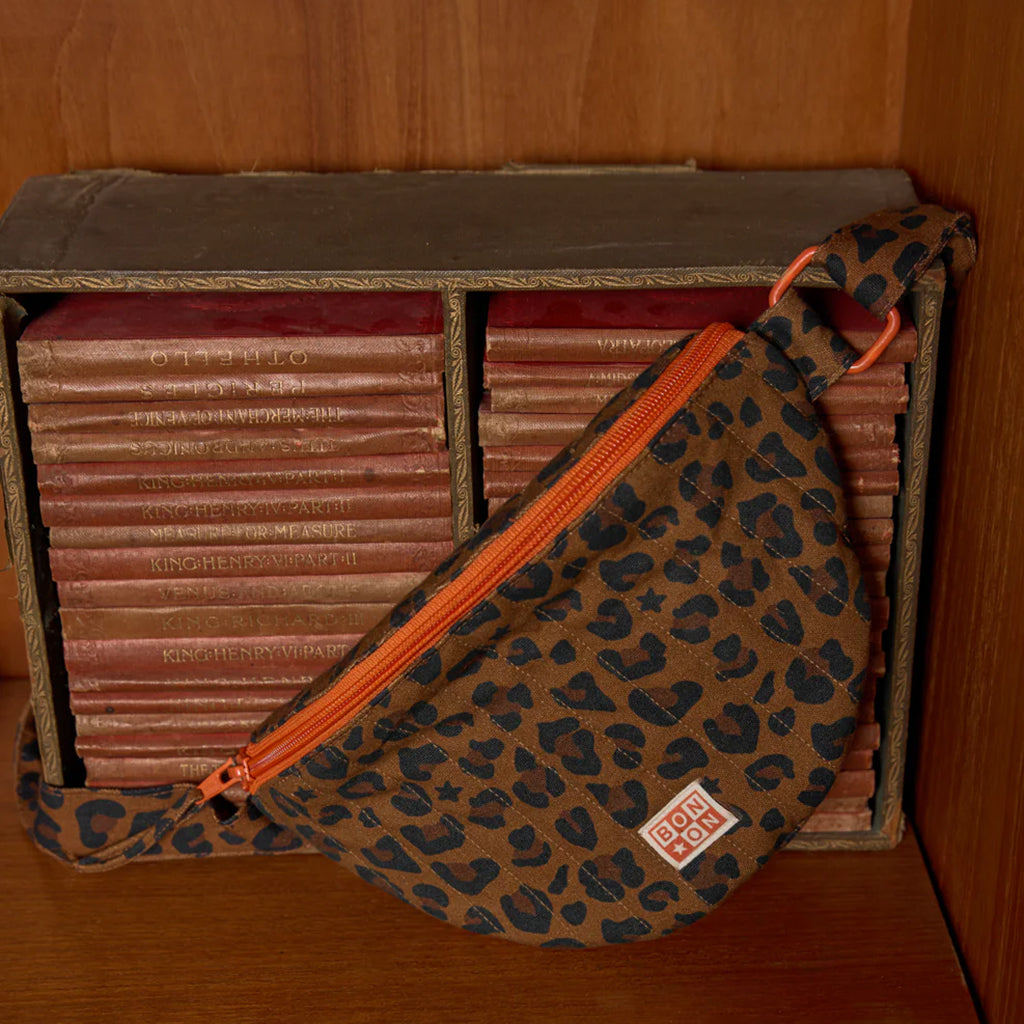 Bonton Child Bum Bag Leopard Print Brown
