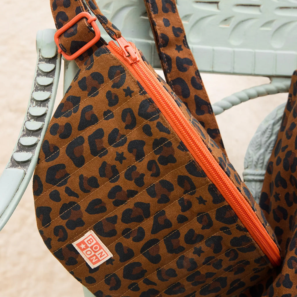 Bonton Child Bum Bag Leopard Print Brown