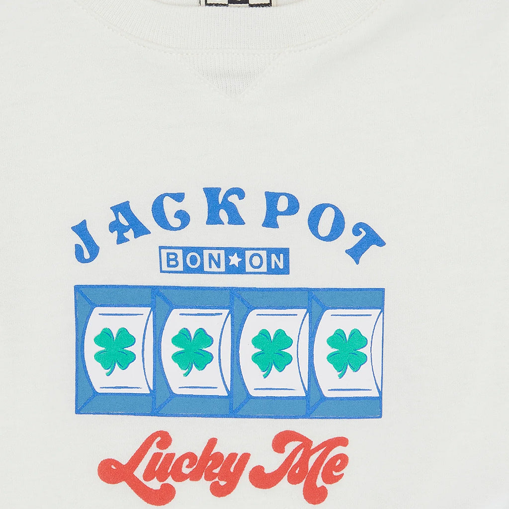 Bonton Baby Lodestie T-shirt Luck Print Ecru White