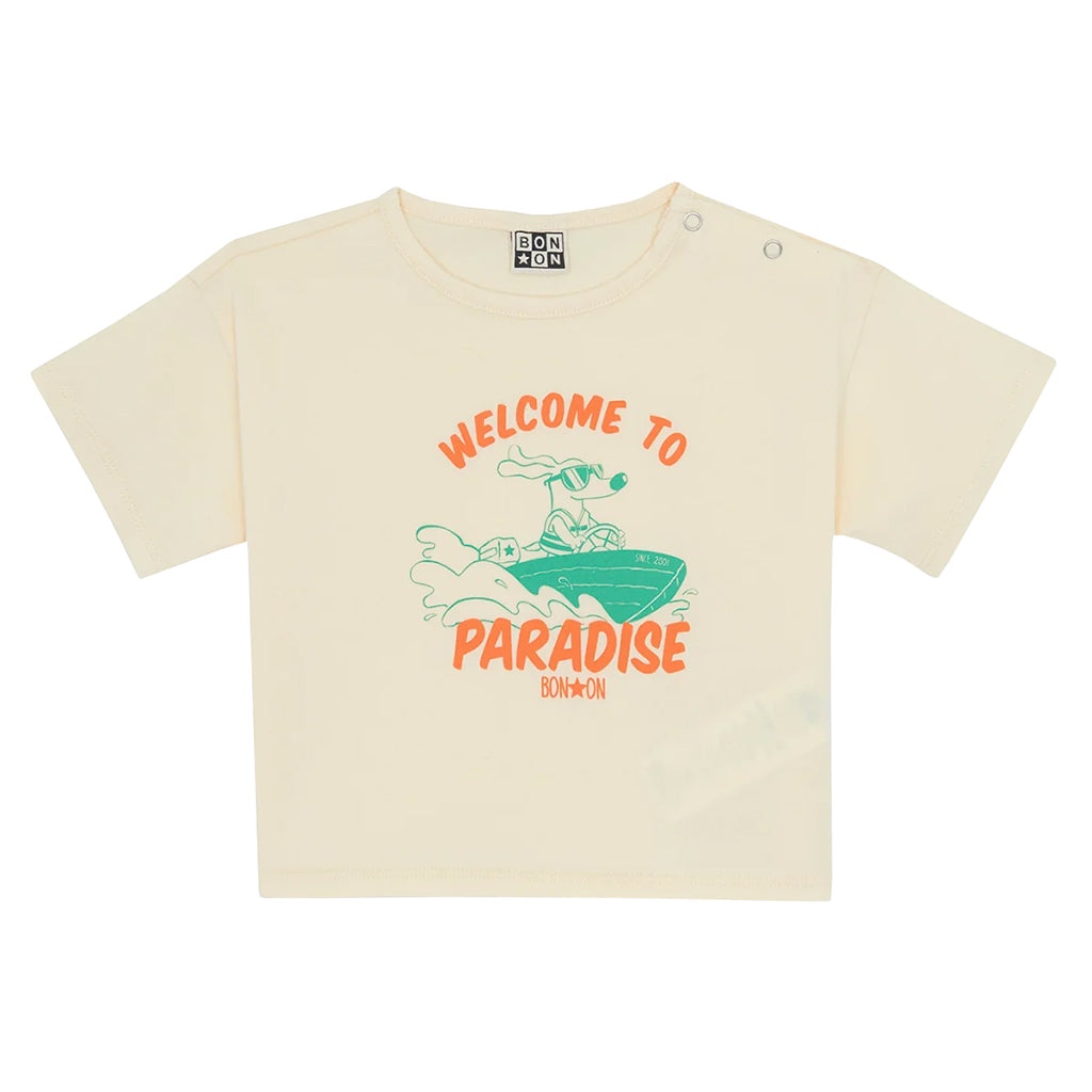 Bonton Baby Livo T-shirt Paradise Print Vanilla Cream