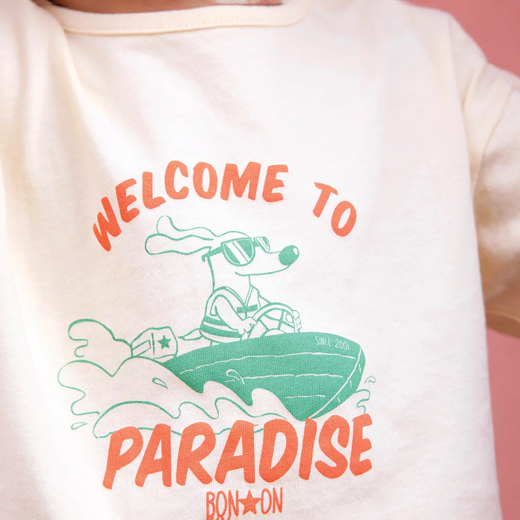 Bonton Baby Livo T-shirt Paradise Print Vanilla Cream