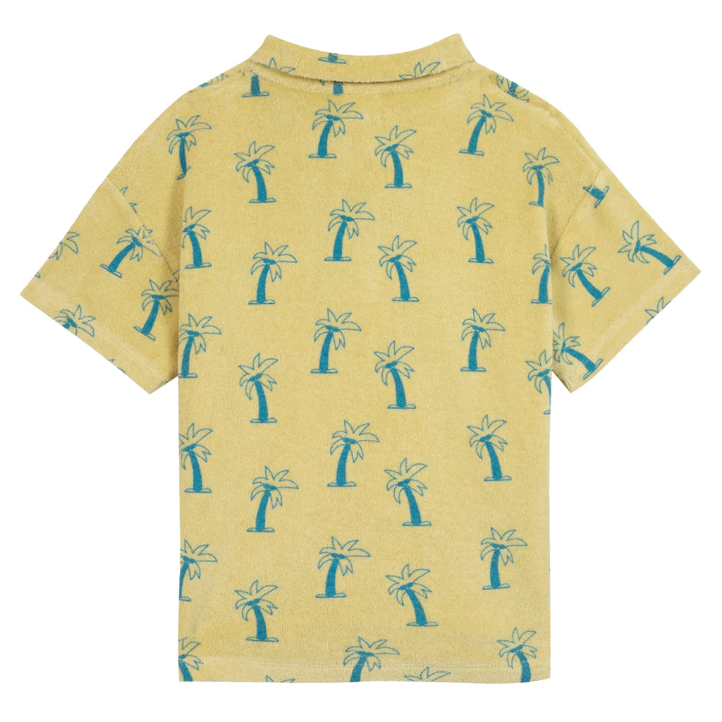 Bonton Child Livio Polo T-shirt Palm Tree Print Yellow
