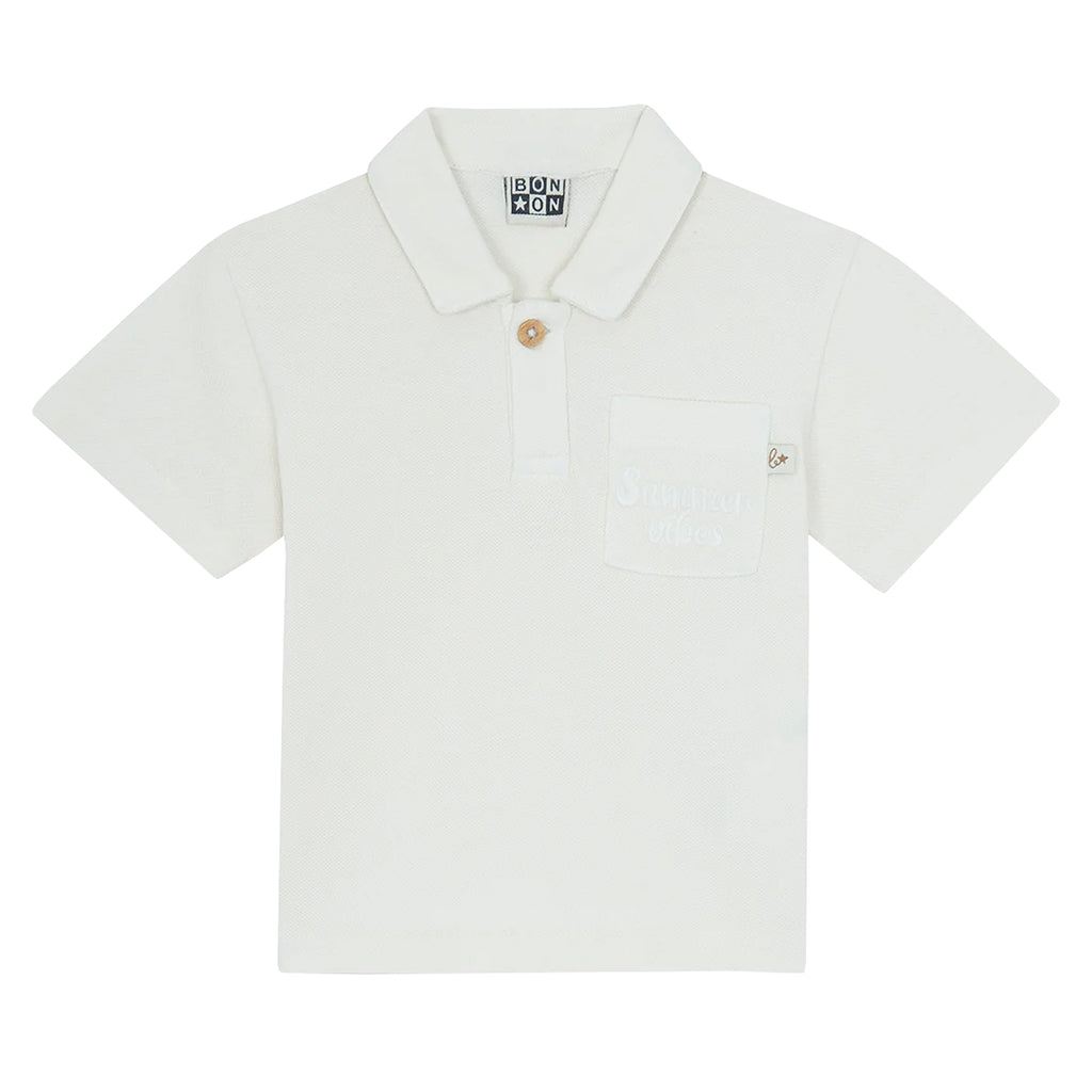Bonton Baby Nivio Polo T-shirt Ecru White