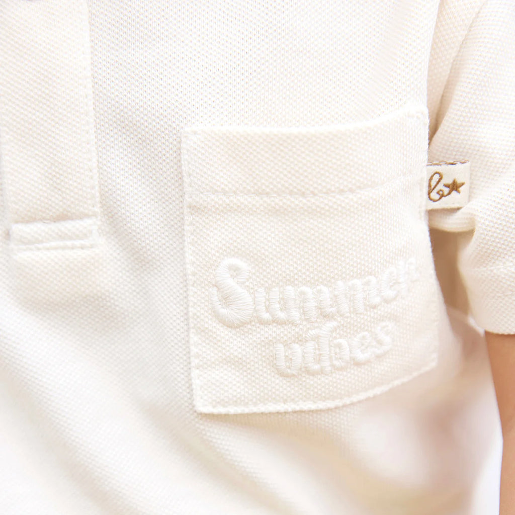 Bonton Baby Nivio Polo T-shirt Ecru White