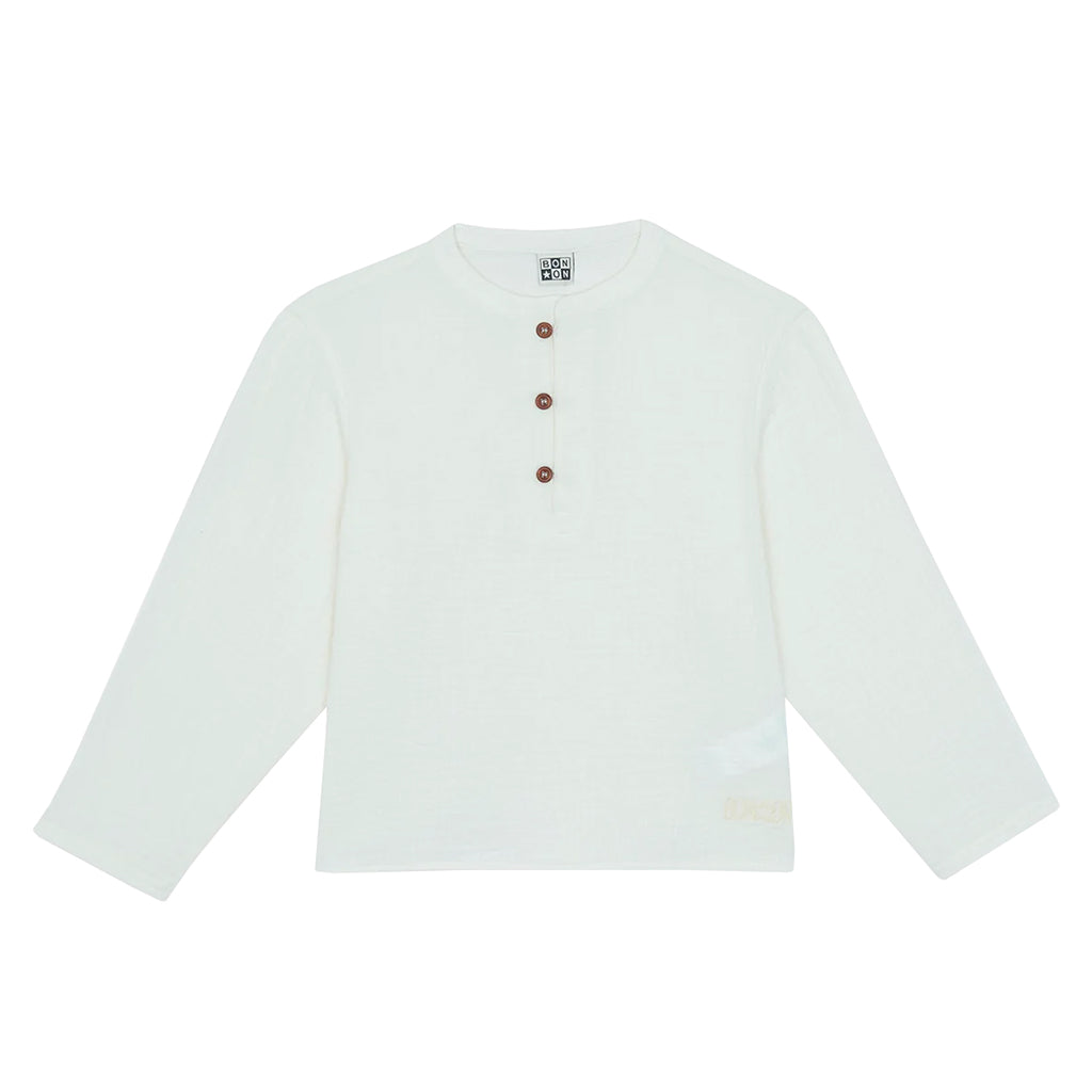 Bonton Child Noah Shirt Ecru White