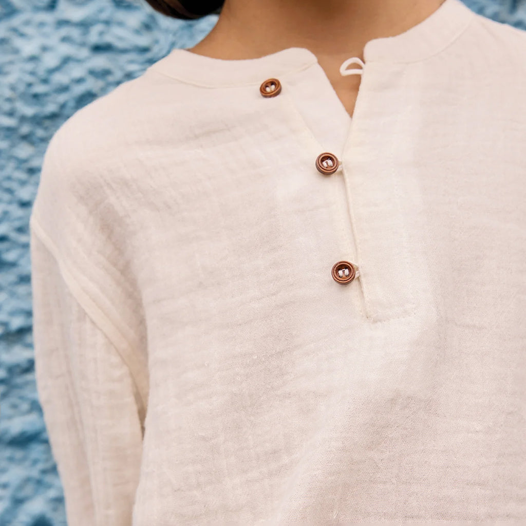 Bonton Child Noah Shirt Ecru White