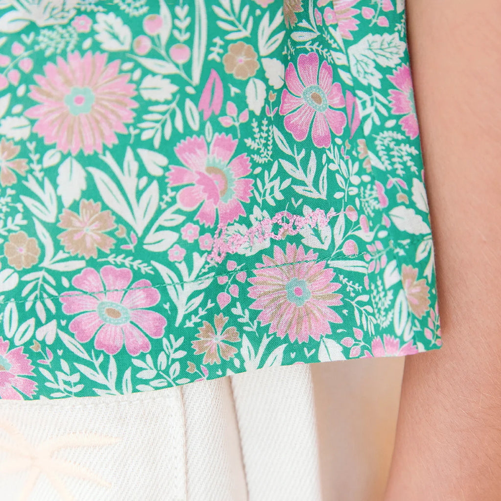 Bonton Baby Aria Blouse Prelude Green Floral Print