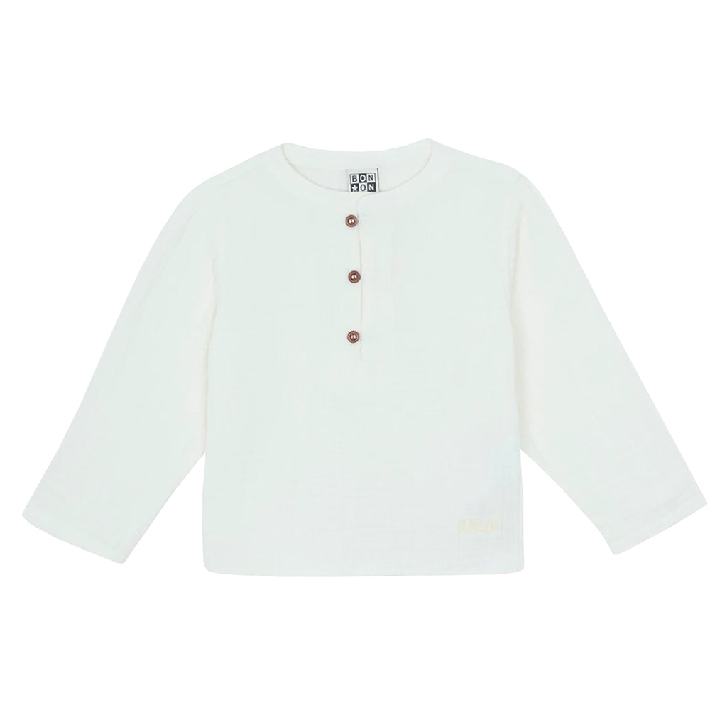 Bonton Baby Noah Shirt Ecru White