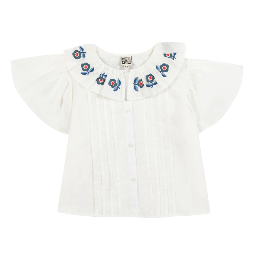 Bonton Child Nancy Blouse Ecru White