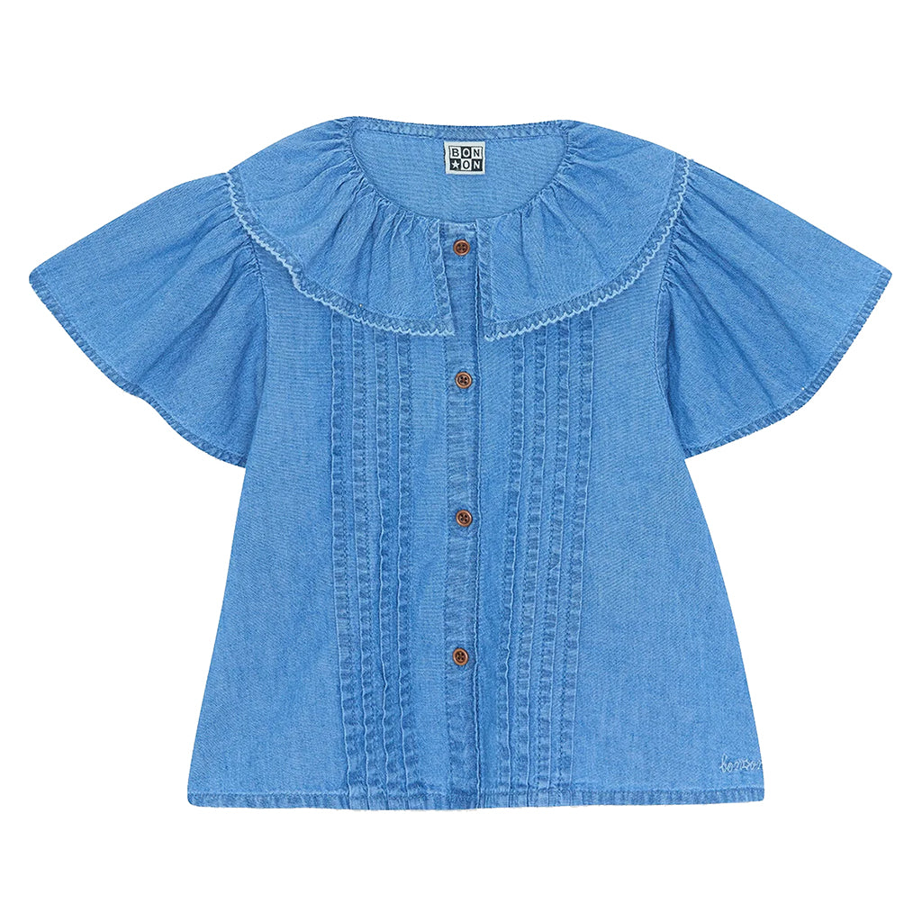 Bonton Child Nancy Blouse Chambray Blue