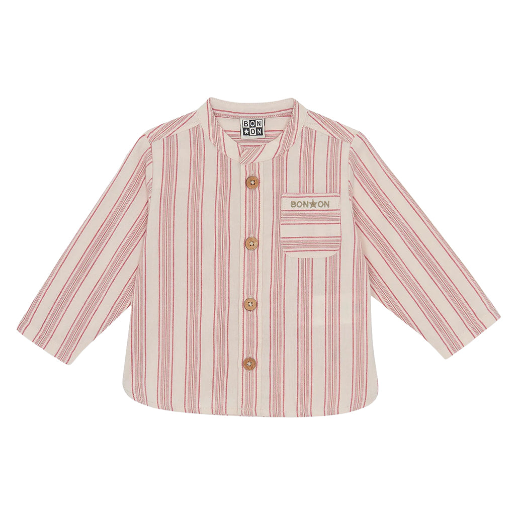 Bonton Baby Never Shirt Viva Red Stripes
