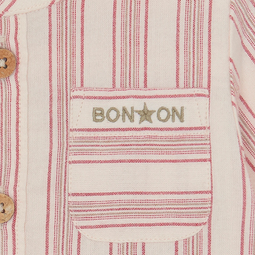 Bonton Baby Never Shirt Viva Red Stripes