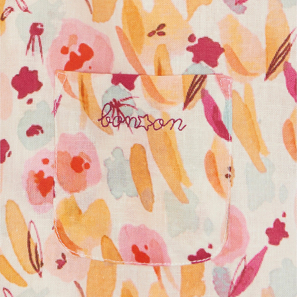 Bonton Child Nuage Blouse Pink Josephine Floral Print