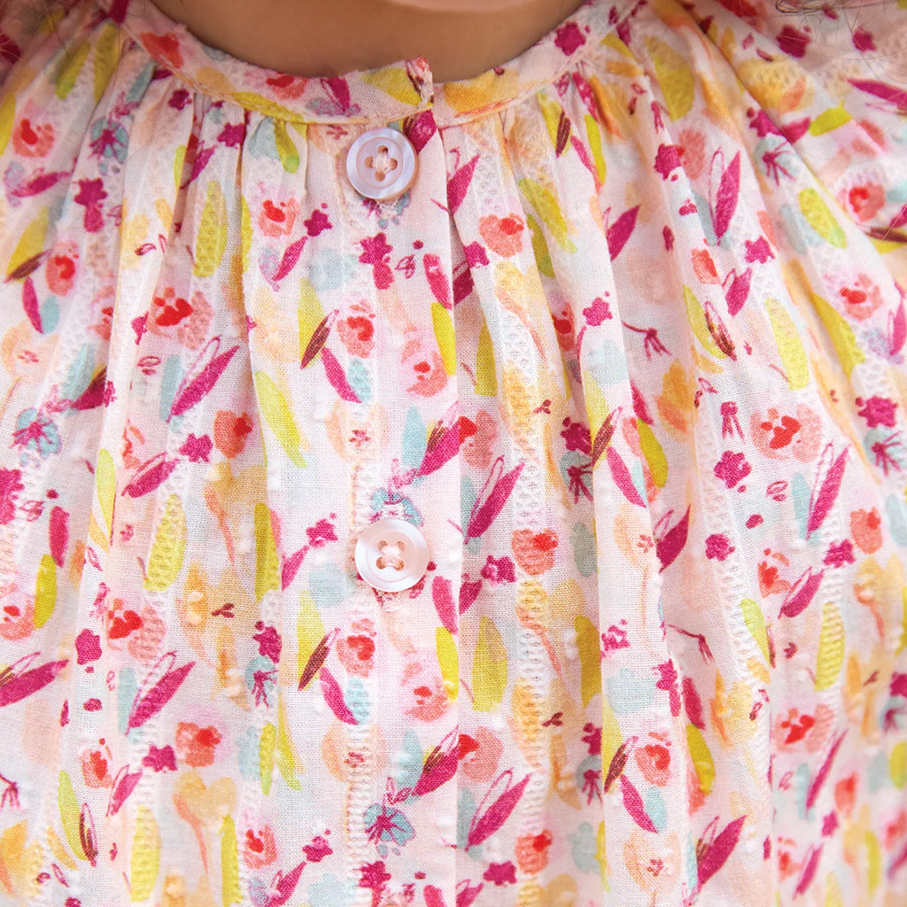 Bonton Child Nuage Blouse Pink Josephine Floral Print