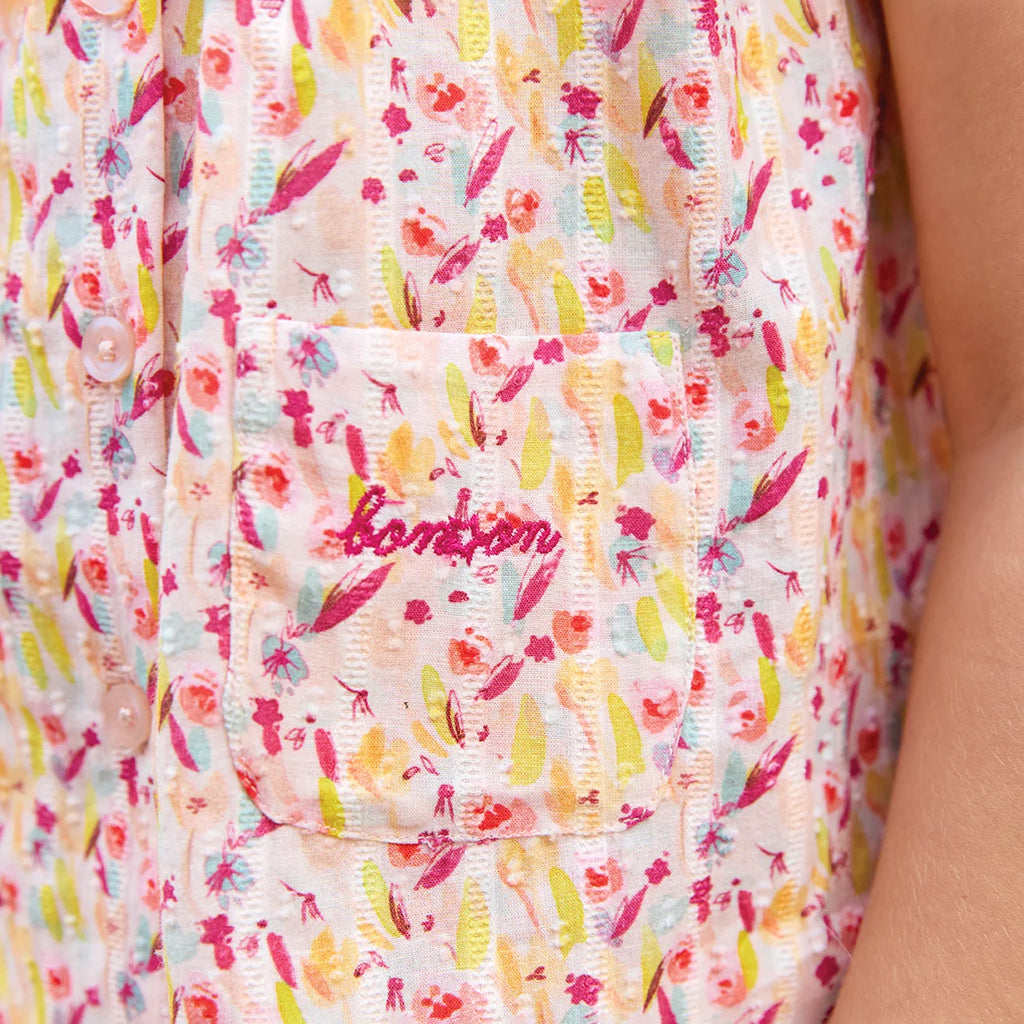 Bonton Child Nuage Blouse Pink Josephine Floral Print