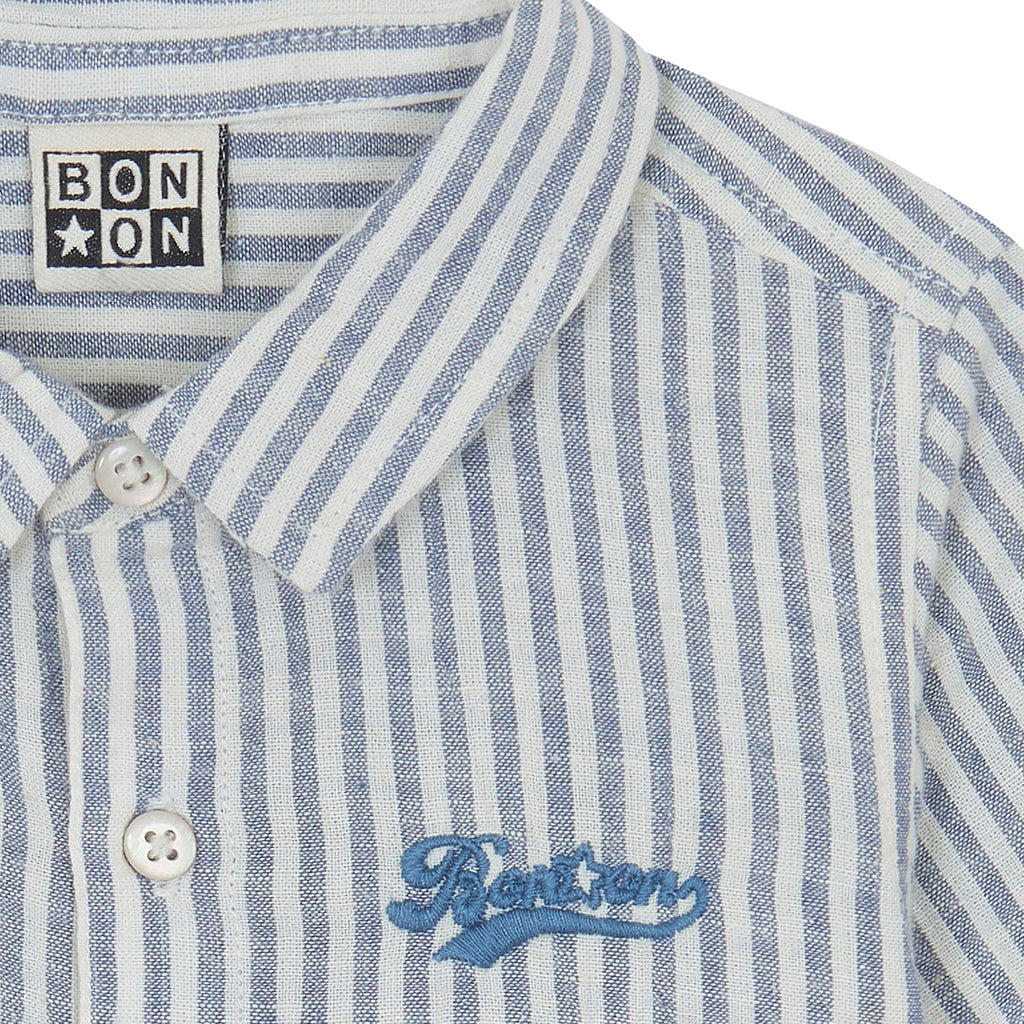 Bonton Baby Nathan Shirt Summer 81 Blue Stripes