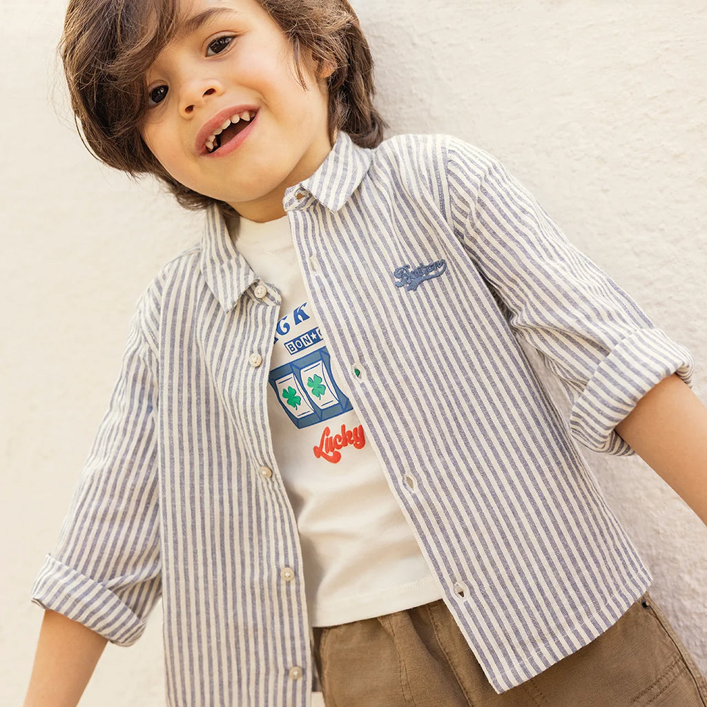 Bonton Baby Nathan Shirt Summer 81 Blue Stripes