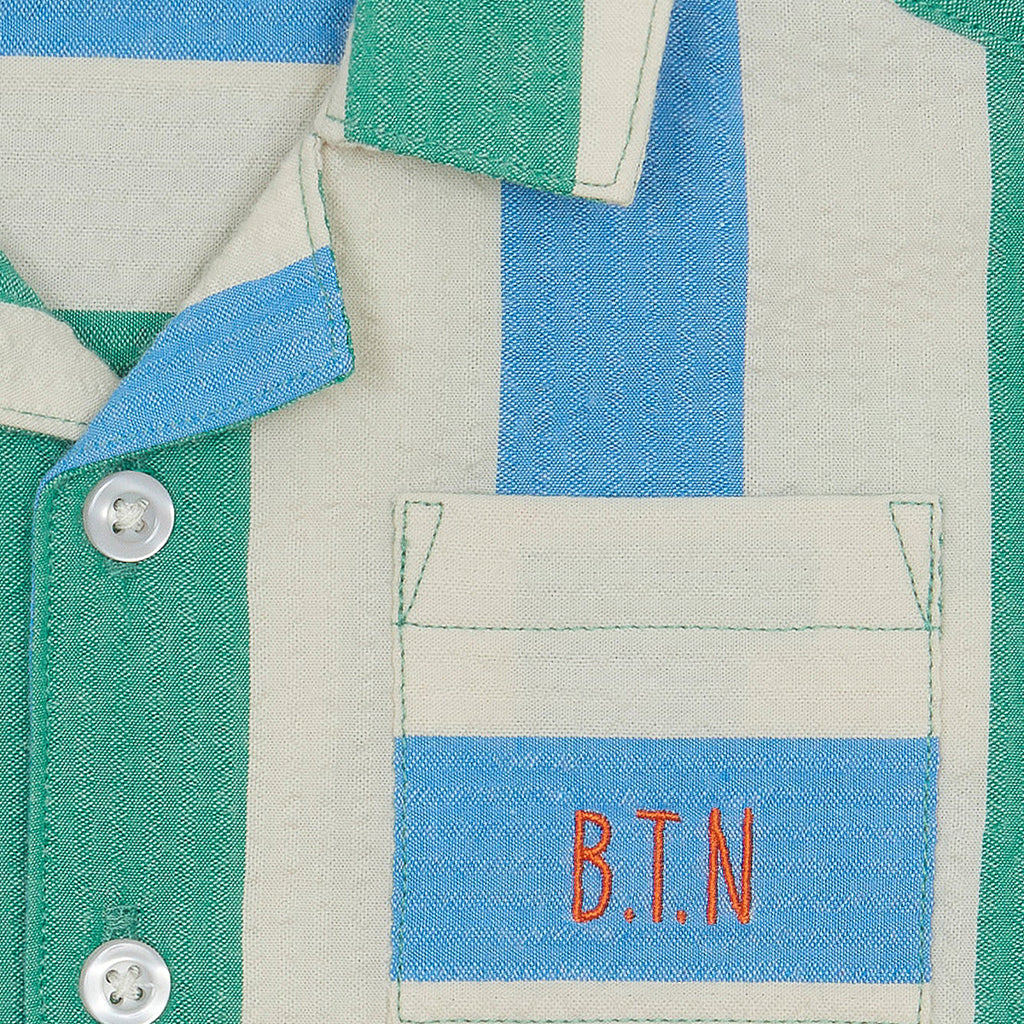Bonton Baby Las Vegas Shirt Coco Blue And Green Stripes