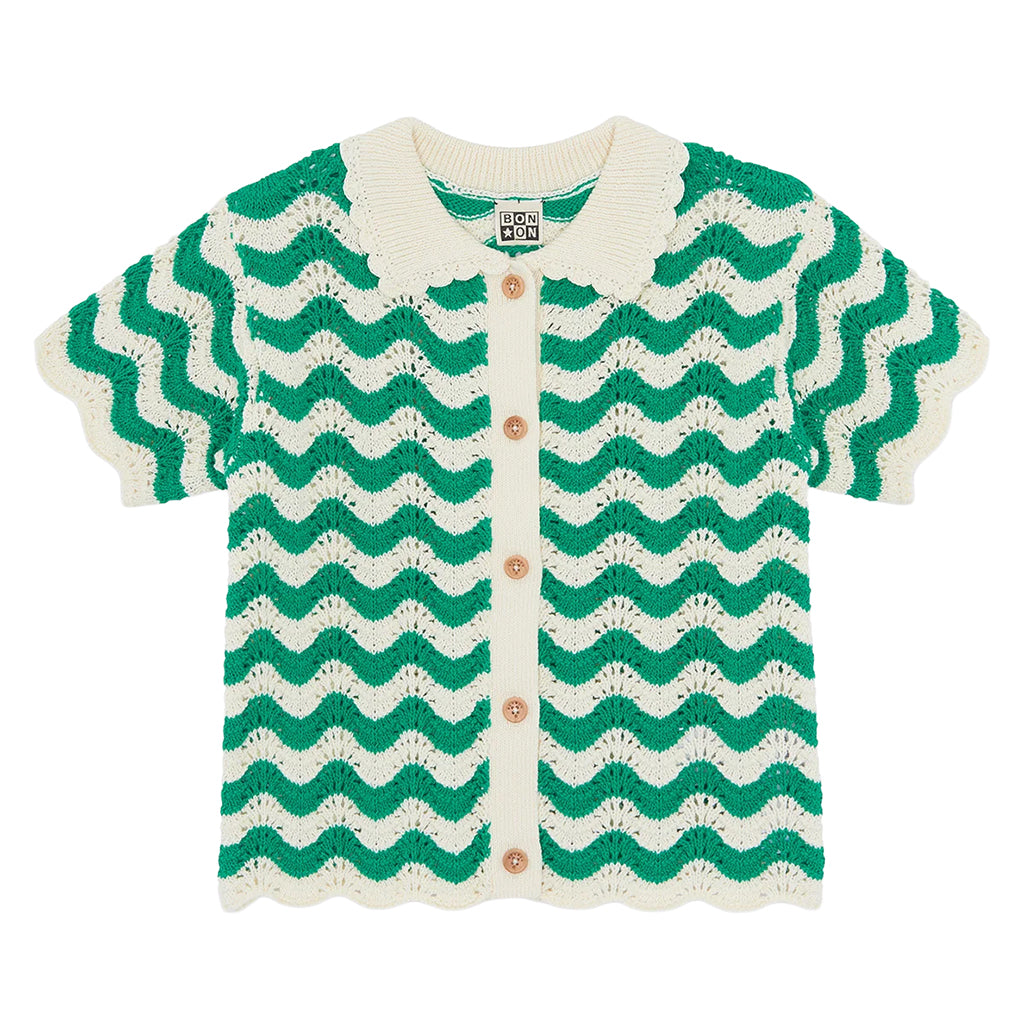 Bonton Child Ninon Cardigan Green Paradise