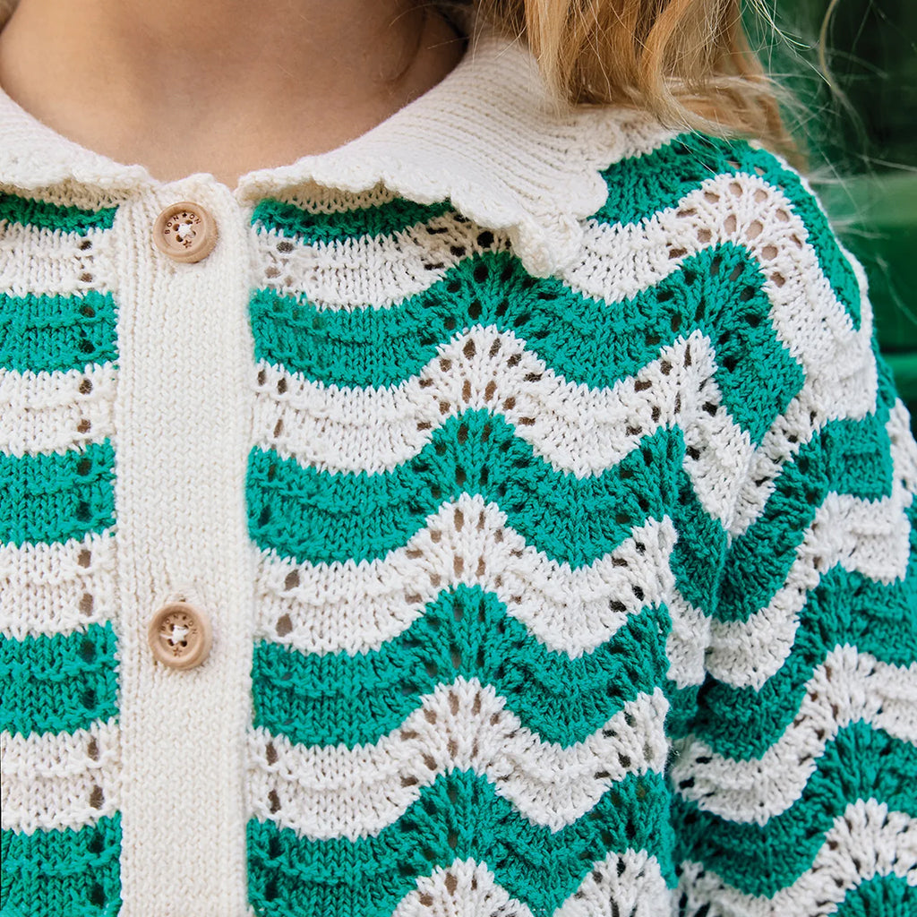 Bonton Child Ninon Cardigan Green Paradise