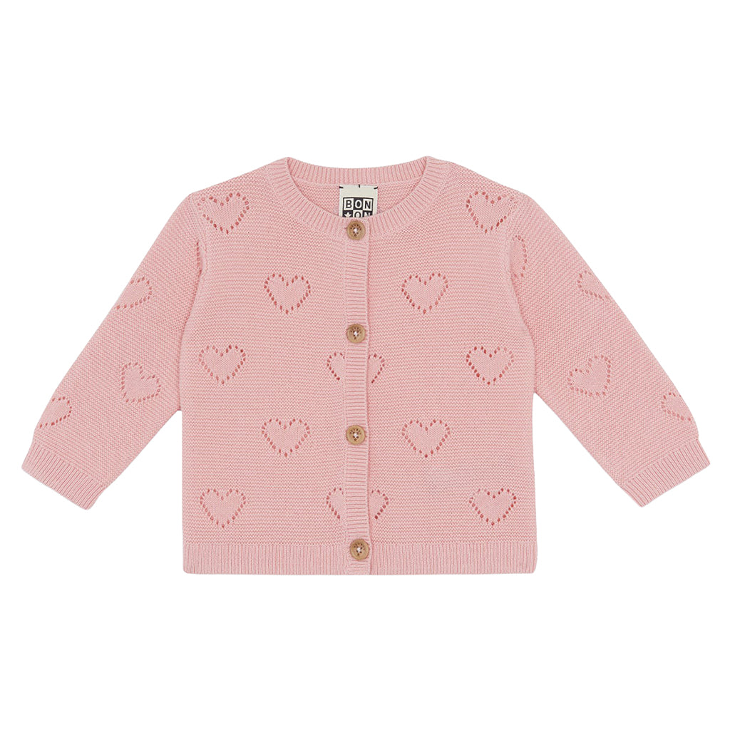 Bonton Baby Lilet Cardigan Pink Sunset