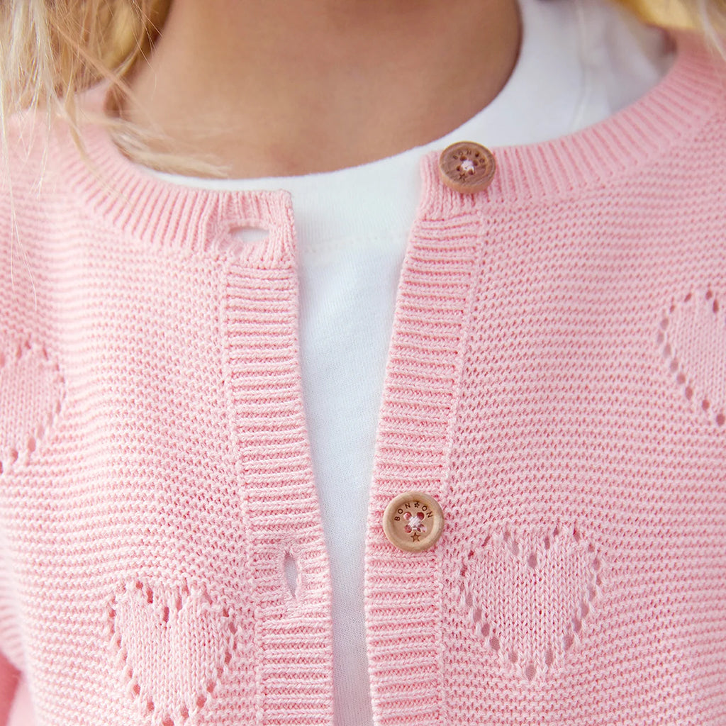 Bonton Child Lilou Cardigan Pink Sunset