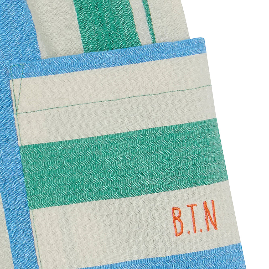 Bonton Child Lois Shorts Coco Blue And Green Stripes