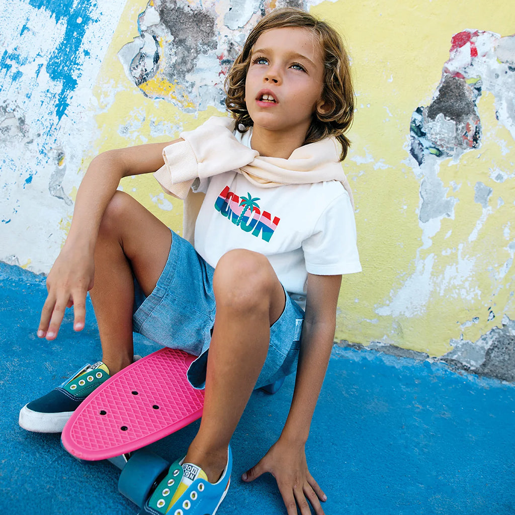 Bonton Child Naples Shorts Chambray Blue