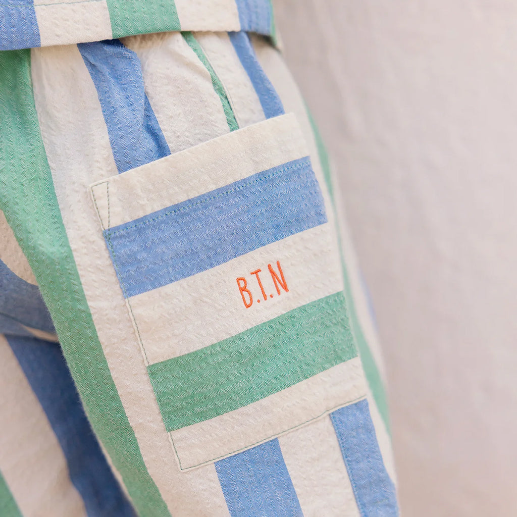 Bonton Baby Lois Shorts Coco Blue And Green Stripes