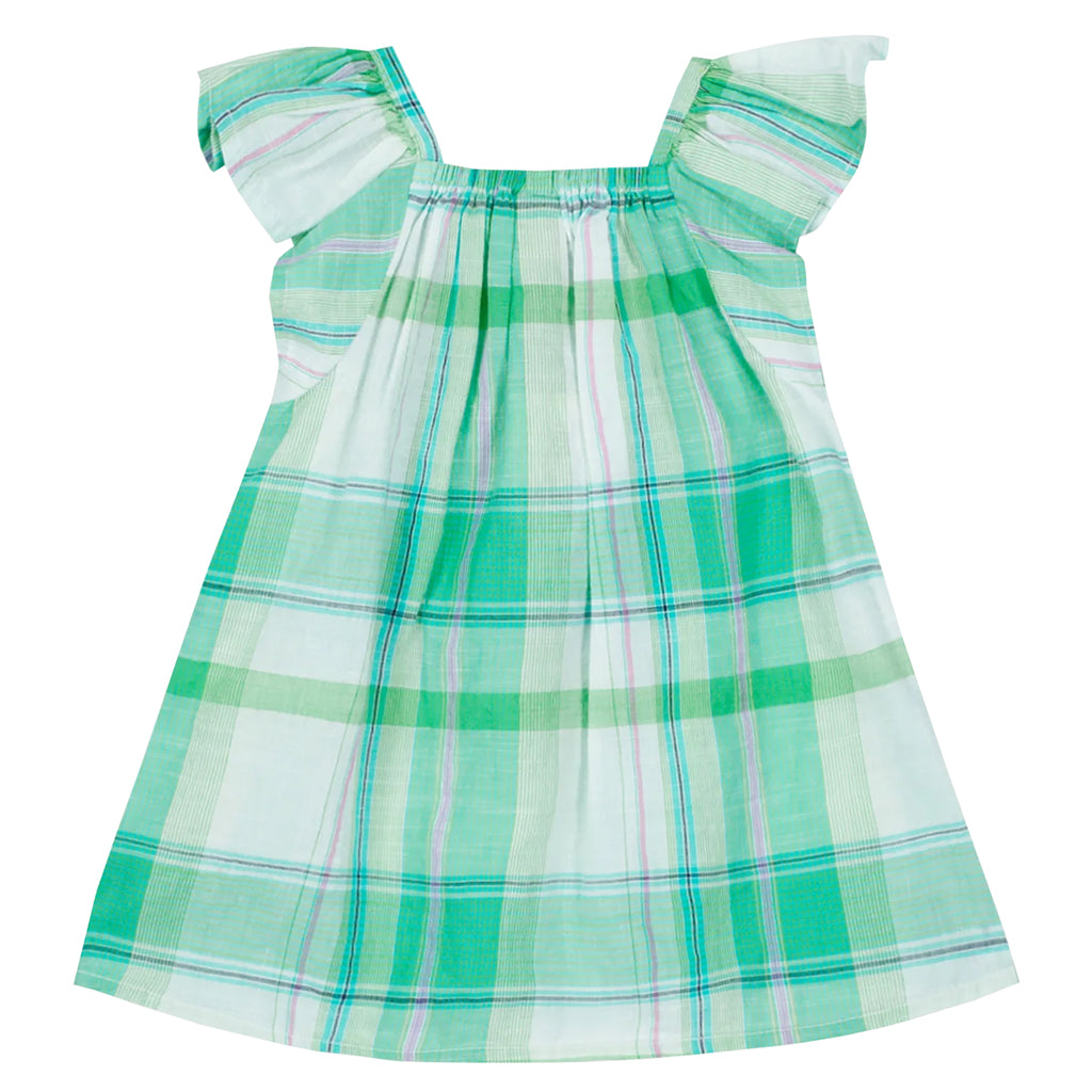 Bonton Baby Louise Dress Coco Green Plaid