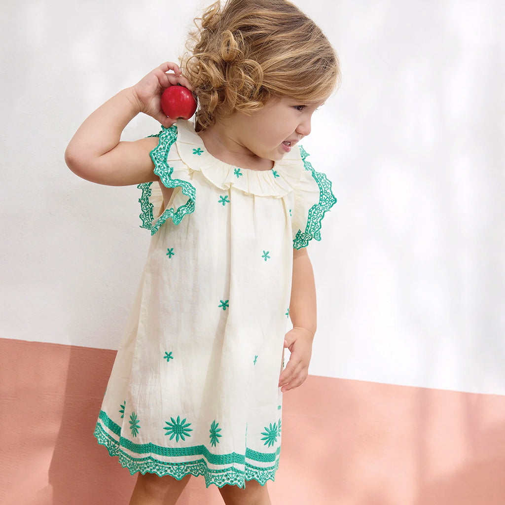 Bonton Baby Anna Dress Ecru White