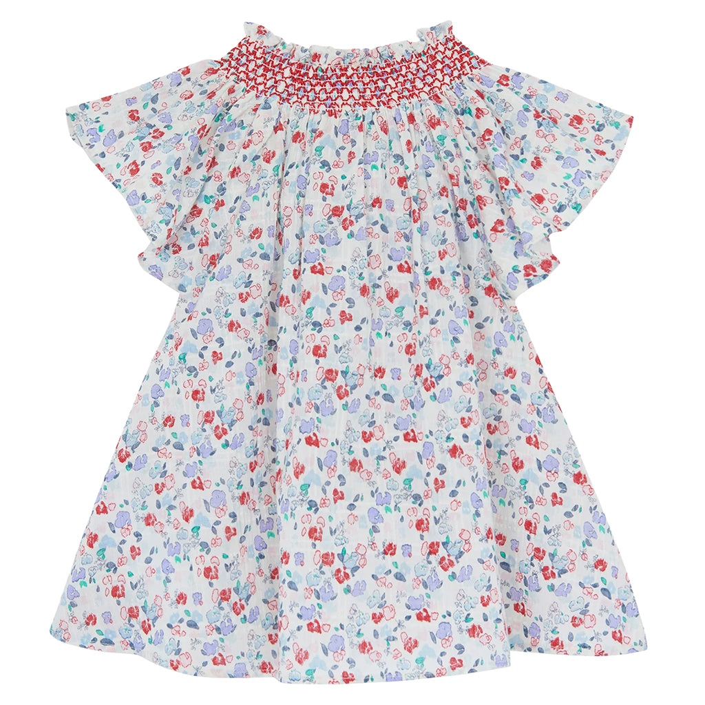 Bonton Baby Hazelnut Dress Elise Flower Print Multicolour
