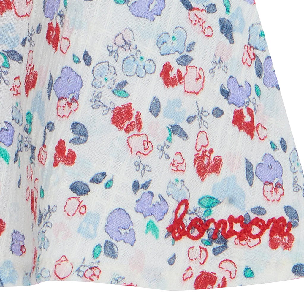 Bonton Baby Hazelnut Dress Elise Flower Print Multicolour