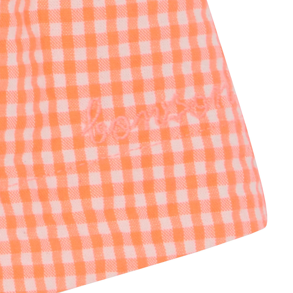 Bonton Baby Nadine Dress Florescent Orange Gingham