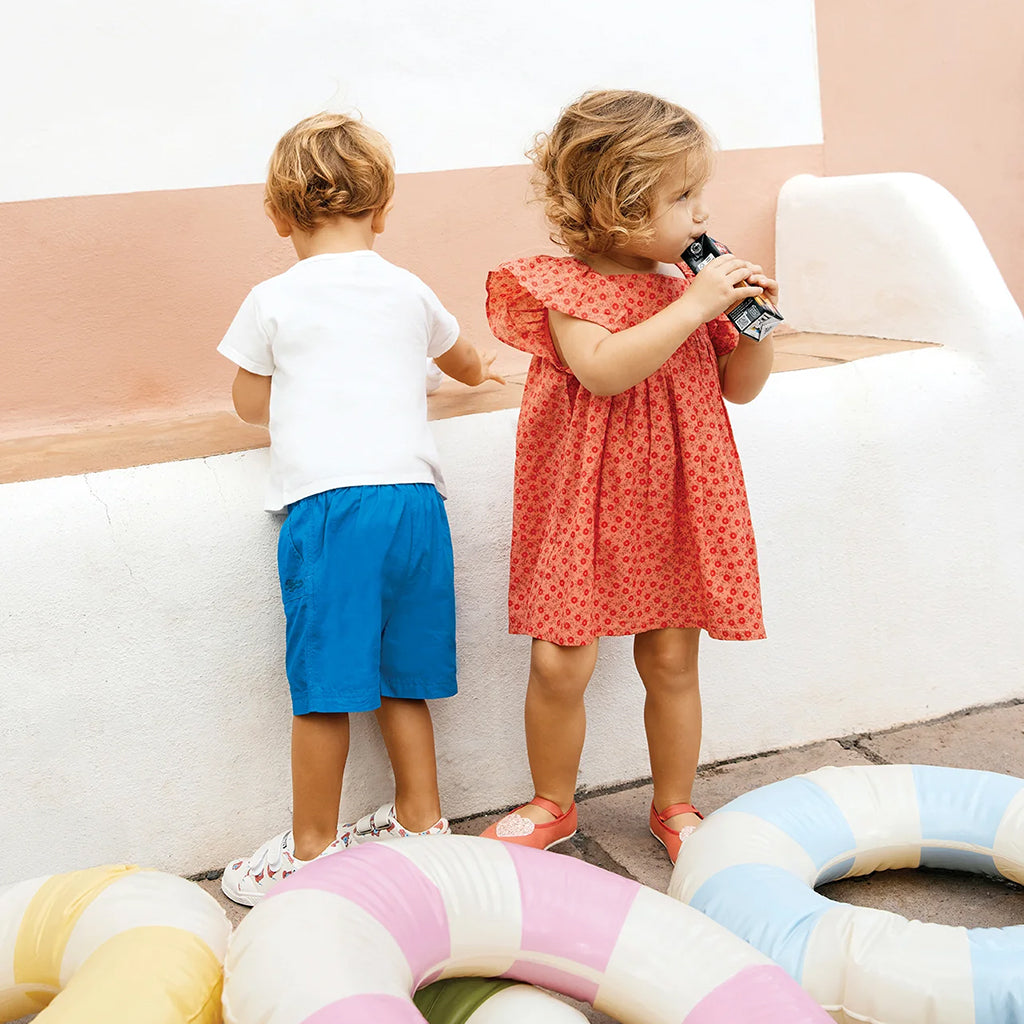 Bonton Baby Reve Dress Foulfeur Red Floral Print
