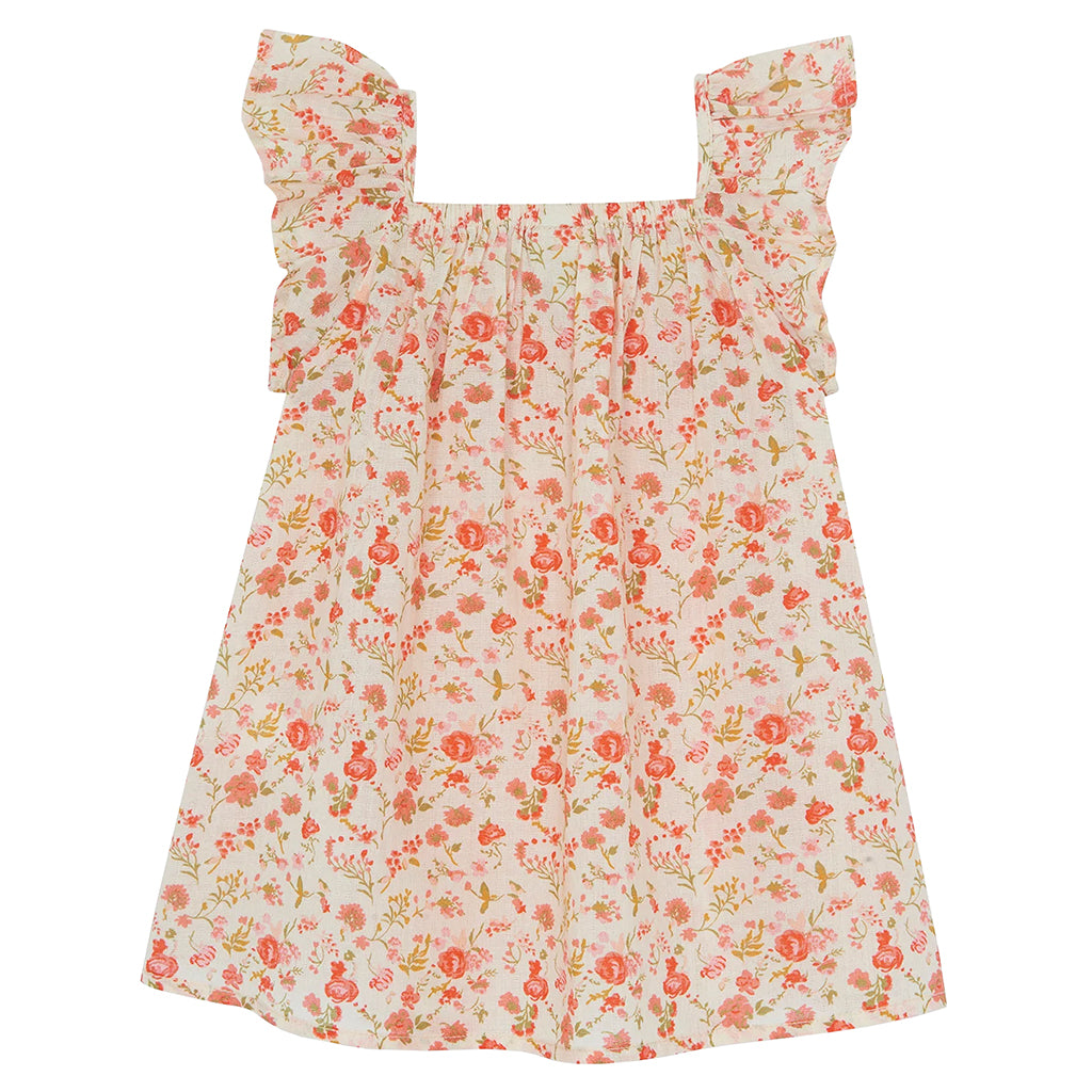 Bonton Baby Louise Dress Red Indiennes Floral Print