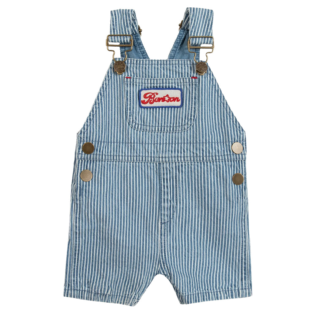 Bonton Baby Nice Short Overalls Oshkosh Blue Stripes